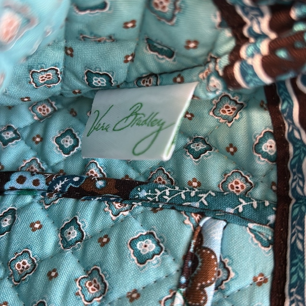 Vera Bradley “Java Blue” Retired Pattern Mini Toggle Tote.  EUC - Picture 9 of 10